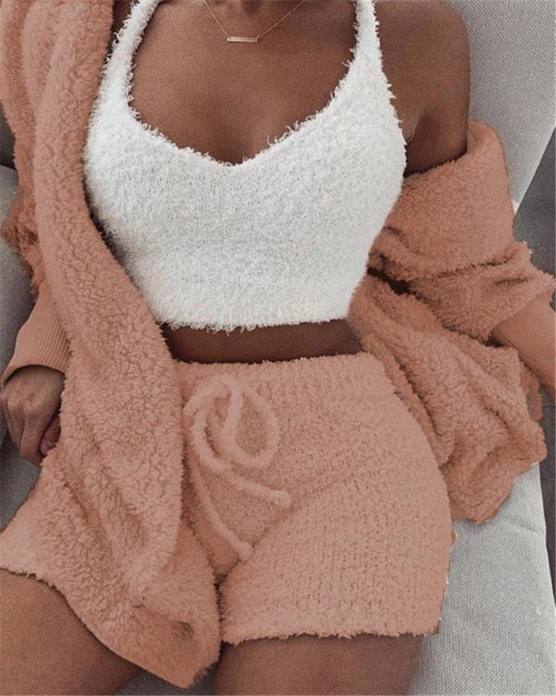 Plush Lounge Set – 3-Piece Soft Knit for Cozy Days
