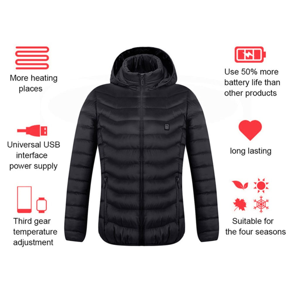 USB Heated Winter Jacket – Stay Warm Anytime, Anywhere
