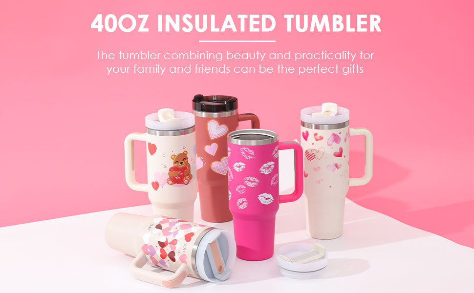 40oz Tumbler Cup – Cute, Spill-Proof & Keeps Drinks Cold All Da